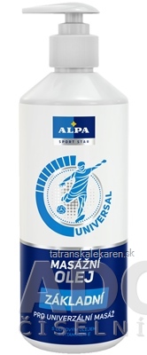 ALPA SportStar OLEJ MASÁŽNY ZÁKLADNÝ univerzal 1x500 ml