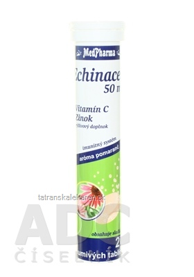 MedPharma ECHINACEA 50 mg + vitamín C + Zinok tbl eff 1x20 ks