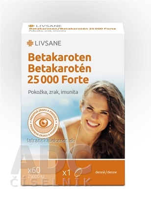 LIVSANE Betakarotén 25 000 Forte cps 1x60 ks