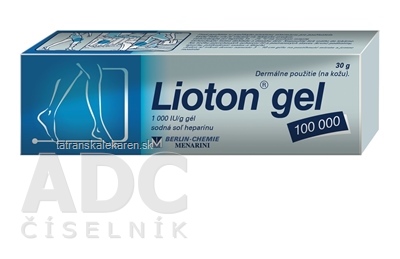 Lioton gel 100 000 gel (tuba Al) 1x30 g