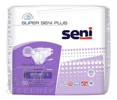 Seni SUPER SENI PLUS small 1 plienkové nohavičky (obvod 55-80 cm) 1x10 ks