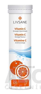 LIVSANE Vitamín C tbl eff (šumivé tablety, príchuť pomaranč) 1x20 ks