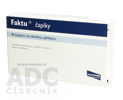 FAKTU čapíky sup 100 mg/2,5 mg (fólia PVC/PE) 1x10 ks