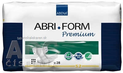 ABENA ABRI FORM Premium S2 plienkové nohavičky priedušné, boky 60-85 cm, savosť 1800, 1x28 ks
