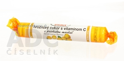 INTACT HROZNOVÝ CUKOR S VITAMÍNOM C s príchuťou marúľ (pastilky v rolke) 1x40g