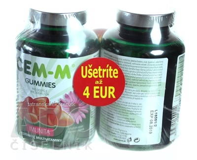 CEM-M GUMMIES IMUNITA želatínové multivitamíny s Echinaceou (zľava 4€) 2x60 (120 ks)