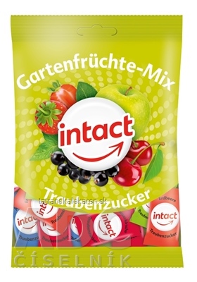 INTACT Gartenfrüchte - Mix Hroznový cukor pastilky s príchuťou záhradného ovocia 1x100 g