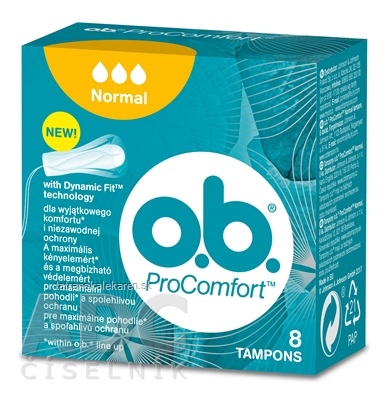 o.b. ProComfort Normal hygienické tampóny (inov.2018) 1x8 ks