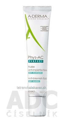 A-DERMA PHYS-AC PERFECT FLUIDE ANTI-IMPERFECTIONS fluid proti nedokonalostiam pleti 1x40 ml