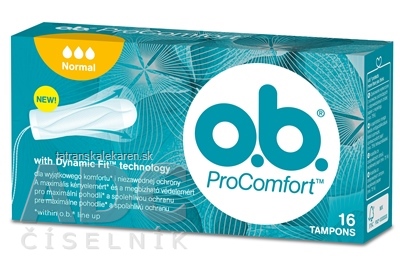 o.b. ProComfort Normal hygienické tampóny (inov.2018) 1x16 ks