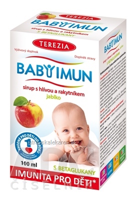 TEREZIA BABY IMUN sirup s hlivou a rakytníkom príchuť jablko 1x100 ml