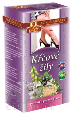 AGROKARPATY KŔČOVÉ ŽILY bylinný čaj, čistý prírodný produkt, 20x2 g (40 g)