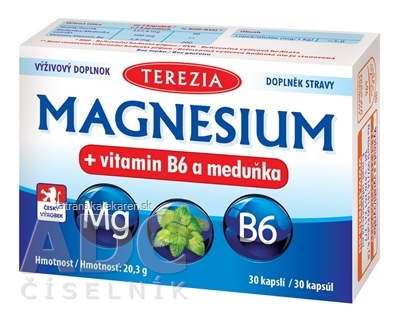 TEREZIA MAGNESIUM + vitamin B6 a meduňka (medovka) cps 1x30 ks