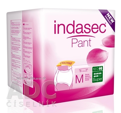 Indasec Pant Super M plienkove nohavičky navliekacie, boky 80-110 cm, savosť 1900 ml, 1x10 ks