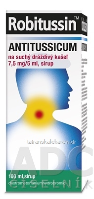 Robitussin ANTITUSSICUM sir (liek.skl.) na suchý dráždivý kašeľ 1x100 ml