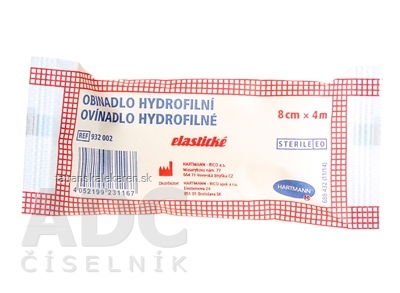 Ovínadlo hydrofilné elastické sterilné (8cm x 4m) 1x1 ks