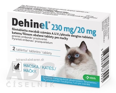 DEHINEL 230 mg/20 mg pre mačky tbl flm 1x2 ks