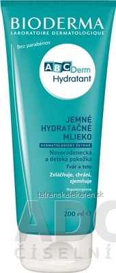 BIODERMA ABCDerm Hydratant (V2) telové mlieko, jemné hydratačné (inov.2019) 1x200 ml