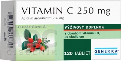 GENERICA Vitamin C 250 mg tbl 1x120 ks