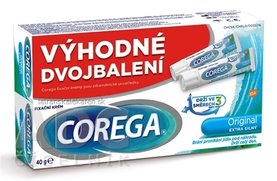 COREGA Original EXTRA SILNÝ Duopack fixačný krém 2x40 g