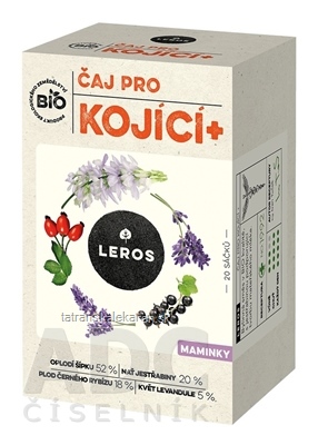 LEROS BIO ČAJ PRE DOJČIACE MAMIČKY+ nálevové vrecká (inov. 2021) 20x2 g (40 g)