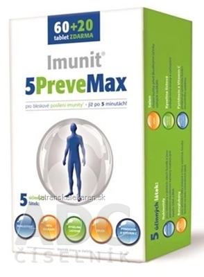 Imunit 5PreveMax tbl (s nukleotidami a betaglukanom) 60+20 zadarmo (80 ks)