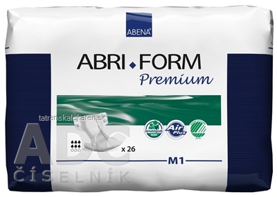 ABENA ABRI FORM Premium M1 plienkové nohavičky priedušné, boky 70-110 cm, savosť 2000 ml, 1x26 ks