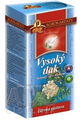 AGROKARPATY VYSOKÝ TLAK čaj s hlohom bylinný čaj, čistý prírodný produkt, 20x2 g (40 g)