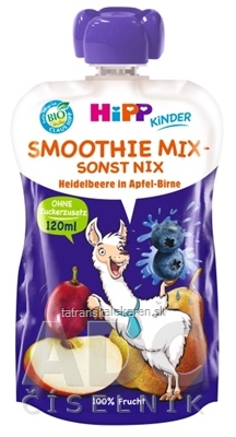 HiPP BIO Smoothie MIX Jablko Hruška Čučoriedky kapsička (od 1.roku) ovocný príkrm 1x120 ml