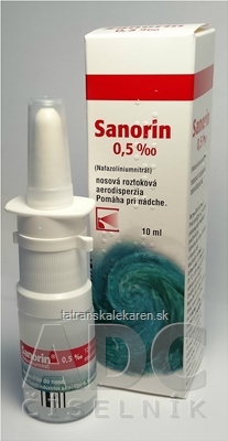 Sanorin 0,5 ‰ aer nao 5 mg (fľ.PE) 1x10 ml