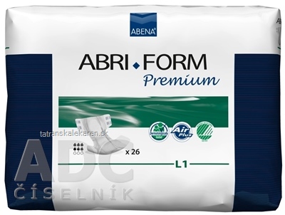 ABENA ABRI FORM Premium L1 plienkové nohavičky priedušné, boky 100-150 cm, savosť 2500 ml, 1x26 ks