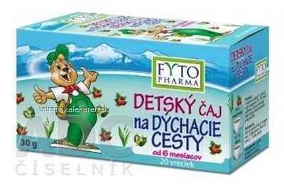 FYTO DETSKÝ ČAJ na DÝCHACIE CESTY bylinný (od 6 mesiacov) 20x1,5 g (30 g)