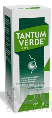 TANTUM VERDE 0,15 % sol ora (fľ.skl.) 1x120 ml