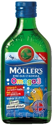 MOLLER´S Omega 3 RYBÍ OLEJ Ovocná aróma z pečene tresiek 1x250 ml