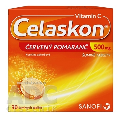 Celaskon 500 mg ČERVENÝ POMARANČ tbl eff (tuba PP) 1x30 ks