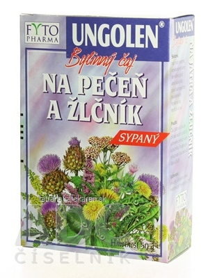 FYTO UNGOLEN Bylinný čaj NA PEČEŇ A ŽLČNÍK SYPANÝ 1x50 g