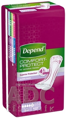 DEPEND SUPER inkontinenčné vložky pre ženy, 11x36 cm, savosť 638 ml 1x8 ks