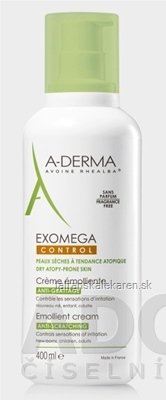 A-DERMA EXOMEGA CONTROL CRÈME ÉMOLLIENTE emolienčný krém 1x400 ml