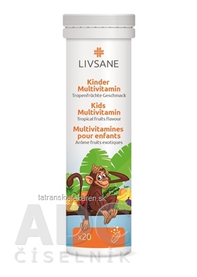 LIVSANE A-Z Multivitamín pre deti tbl eff (šumivé tablety) 1x20 ks