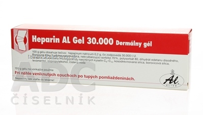 Heparin AL Gel 30 000 gel (tuba Al) 1x100 g