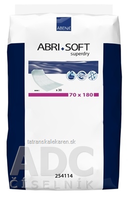 ABENA ABRI SOFT superdry 70x180 cm podložka zastielacia, savosť 2000 ml, 1x30 ks