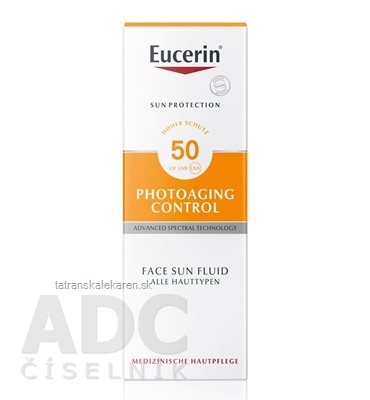 Eucerin SUN PHOTOAGING CONTROL SPF 50 na tvár emulzia na opaľovanie 1x50 ml