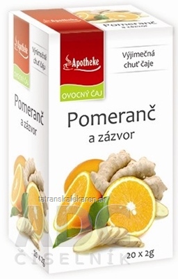 APOTHEKE PREMIER SELECTION ČAJ POMARANČ A ZÁZVOR 20x2 g (40 g)