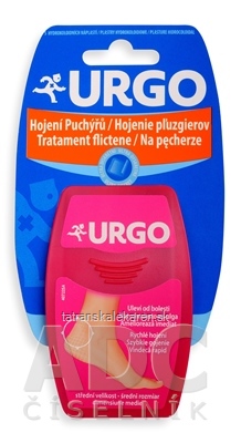 URGO Hojenie pľuzgierov Ultra diskrétne hydrokoloidná náplasť, 5,9x3,4 cm, 1x5 ks