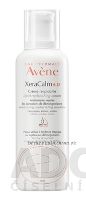 AVENE XeraCalm A.D CREME RELIPIDANTE relipidačný krém, veľmi suchá koža (sterile cos.) 1x400 ml