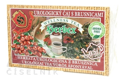 HERBEX UROLOGICKÝ ČAJ S BRUSNICAMI bylinný čaj 20x3 g (60 g)