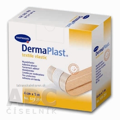 DERMAPLAST TEXTILE ELASTIC náplasť na rany z textilnej tkaniny elastická (6cm x 5m) 1x1 ks