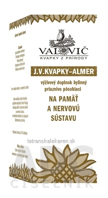 J.V. KVAPKY - ALMER na pamäť a nervovú sústavu 1x50 ml