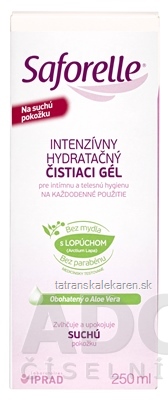 Saforelle INTENZÍVNY HYDRATAČNÝ ČISTIACI GÉL S LOPÚCHOM 1x250 ml