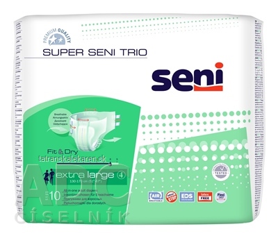 SUPER SENI TRIO Extra Large plienkové nohavičky (savosť 3400 ml, obv. pása 130 -170 cm) 1x10 ks